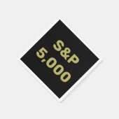 S&P 5,000レベル株価指数お祝い スタンダードカクテルナプキン (角)