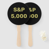 S&P 5,000レベル株価指数お祝い ハンドファン (正面&裏面)