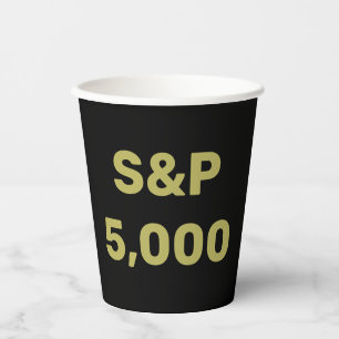 S&P 5,000レベル株価指数お祝い 紙コップ