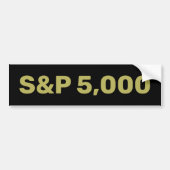 S&P 5,000水準の株式市場指数のお祝い バンパーステッカー (正面)