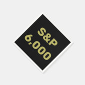 S&P 6,000レベル株価指数お祝い スタンダードカクテルナプキン (角)