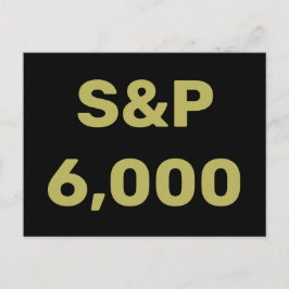 S&P 6,000レベル株価指数お祝い ポストカード