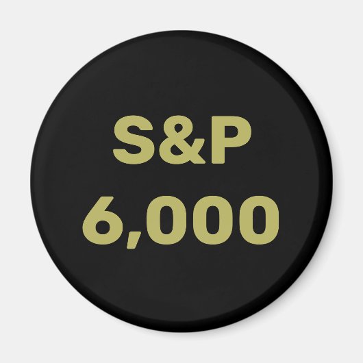 S&P 6,000レベル株価指数お祝い マグネット (正面)