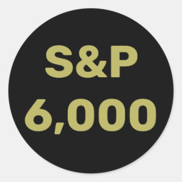 S&P 6,000レベル株価指数お祝い ラウンドシール