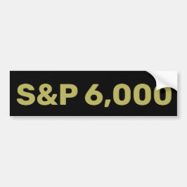 S&P 6,000水準の株式市場指数のお祝い バンパーステッカー