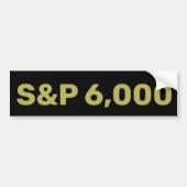 S&P 6,000 レベル株式市場指数のお祝い バンパーステッカー (正面)