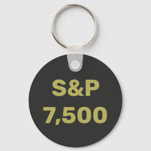 S&P 7500レベル株式市場指数お祝い キーホルダー