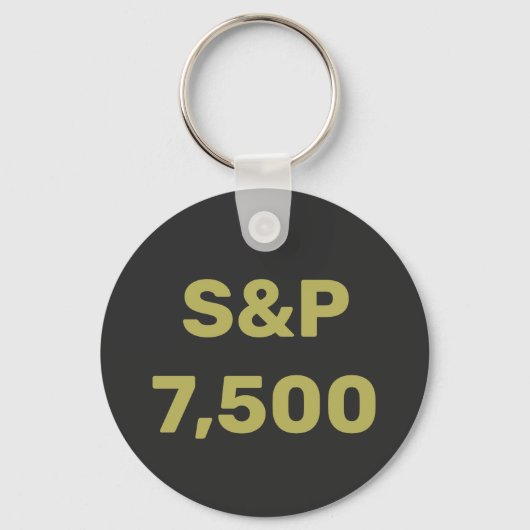 S&P 7500レベル株式市場指数お祝い キーホルダー (正面)