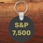 S&P 7500レベル株式市場指数お祝い キーホルダー (正面)