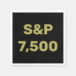 S&P 7500レベル株式市場指数お祝い スタンダードカクテルナプキン