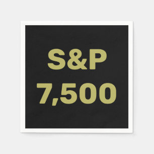 S&P 7500レベル株式市場指数お祝い スタンダードカクテルナプキン