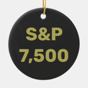 S&P 7500レベル株式市場指数お祝い セラミックオーナメント