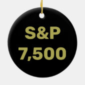 S&P 7500レベル株式市場指数お祝い セラミックオーナメント (裏面)