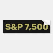 S&P 7500レベル株式市場指数お祝い バンパーステッカー (正面)