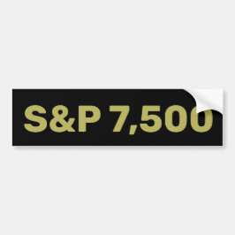 S&P 7500レベル株式市場指数お祝い バンパーステッカー