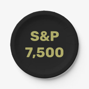 S&P 7500レベル株式市場指数お祝い ペーパープレート