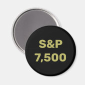 S&P 7500レベル株式市場指数お祝い マグネット (正面/裏面)