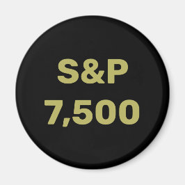 S&P 7500レベル株式市場指数お祝い マグネット