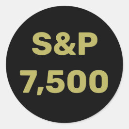 S&P 7500レベル株式市場指数お祝い ラウンドシール