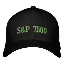 S&P 7500レベル株式市場指数お祝い 刺繍入りキャップ