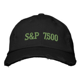 S&P 7500レベル株式市場指数お祝い 刺繍入りキャップ