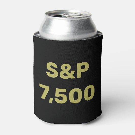 S&P 7500レベル株式市場指数お祝い 缶クーラー (缶正面)