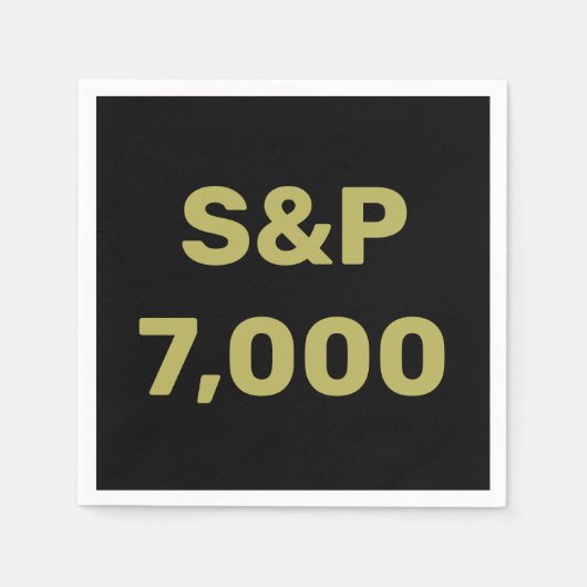 S&P 7,000レベル株価指数お祝い スタンダードカクテルナプキン (正面)