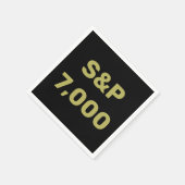 S&P 7,000レベル株価指数お祝い スタンダードカクテルナプキン (角)