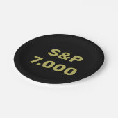 S&P 7,000レベル株価指数お祝い ペーパープレート (アングル)
