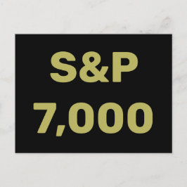 S&P 7,000レベル株価指数お祝い ポストカード