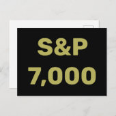 S&P 7,000レベル株価指数お祝い ポストカード (正面/裏面)