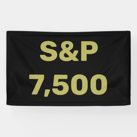 S&P 7,500レベル 株式市場指数お祝い 横断幕 (横)