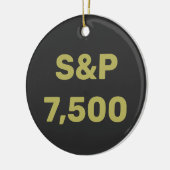 S&P 7,500 Level Stock Market Index Celebration セラミックオーナメント (左)