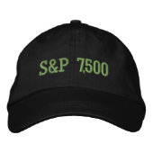 S&P 7,500 Level Stock Market Index Celebration 刺繍入りキャップ (正面)