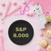 S&P 8000レベル 株式市場指標お祝い ペーパープレート (パーティー)
