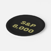 S&P 8000レベル 株式市場指標お祝い ペーパープレート (アングル)