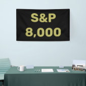 S&P 8000レベル 株式市場指標お祝い 横断幕 (トレードショー)