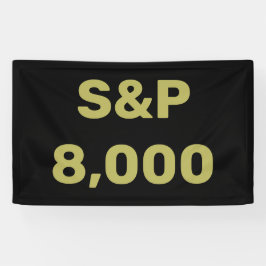S&P 8000レベル 株式市場指標お祝い 横断幕