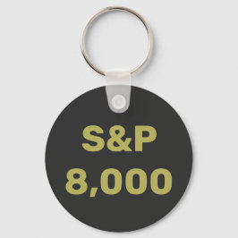 S&P 8000レベル 株式市場指標のお祝い キーホルダー