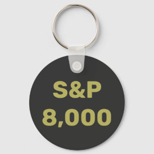 S&P 8000レベル 株式市場指標のお祝い キーホルダー