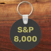 S&P 8000レベル 株式市場指標のお祝い キーホルダー (正面)