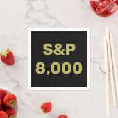 S&P 8000レベル 株式市場指標のお祝い スタンダードカクテルナプキン (インサイチュ)