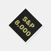 S&P 8000レベル 株式市場指標のお祝い スタンダードカクテルナプキン (角)