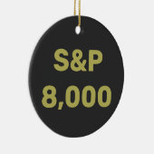 S&P 8000レベル 株式市場指標のお祝い セラミックオーナメント (右)