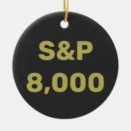 S&P 8000レベル 株式市場指標のお祝い セラミックオーナメント
