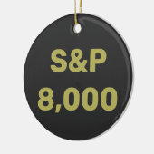 S&P 8000レベル 株式市場指標のお祝い セラミックオーナメント (左)