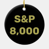 S&P 8000レベル 株式市場指標のお祝い セラミックオーナメント (裏面)