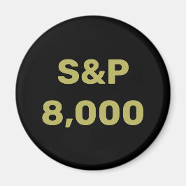 S&P 8000レベル 株式市場指標のお祝い マグネット
