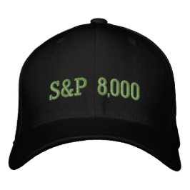 S&P 8000レベル 株式市場指標のお祝い 刺繍入りキャップ