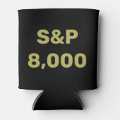 S&P 8000レベル 株式市場指標のお祝い 缶クーラー (正面)